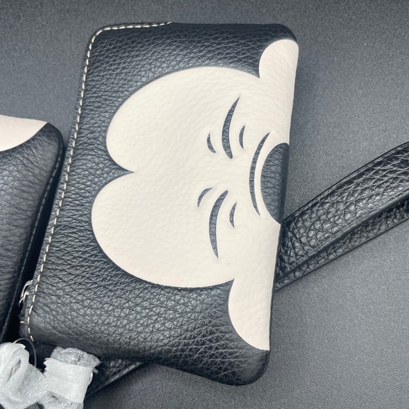 Disney X Coach Corner Zip Trio Wallets With Mickey Mouse Faces - Picture 9 of 15